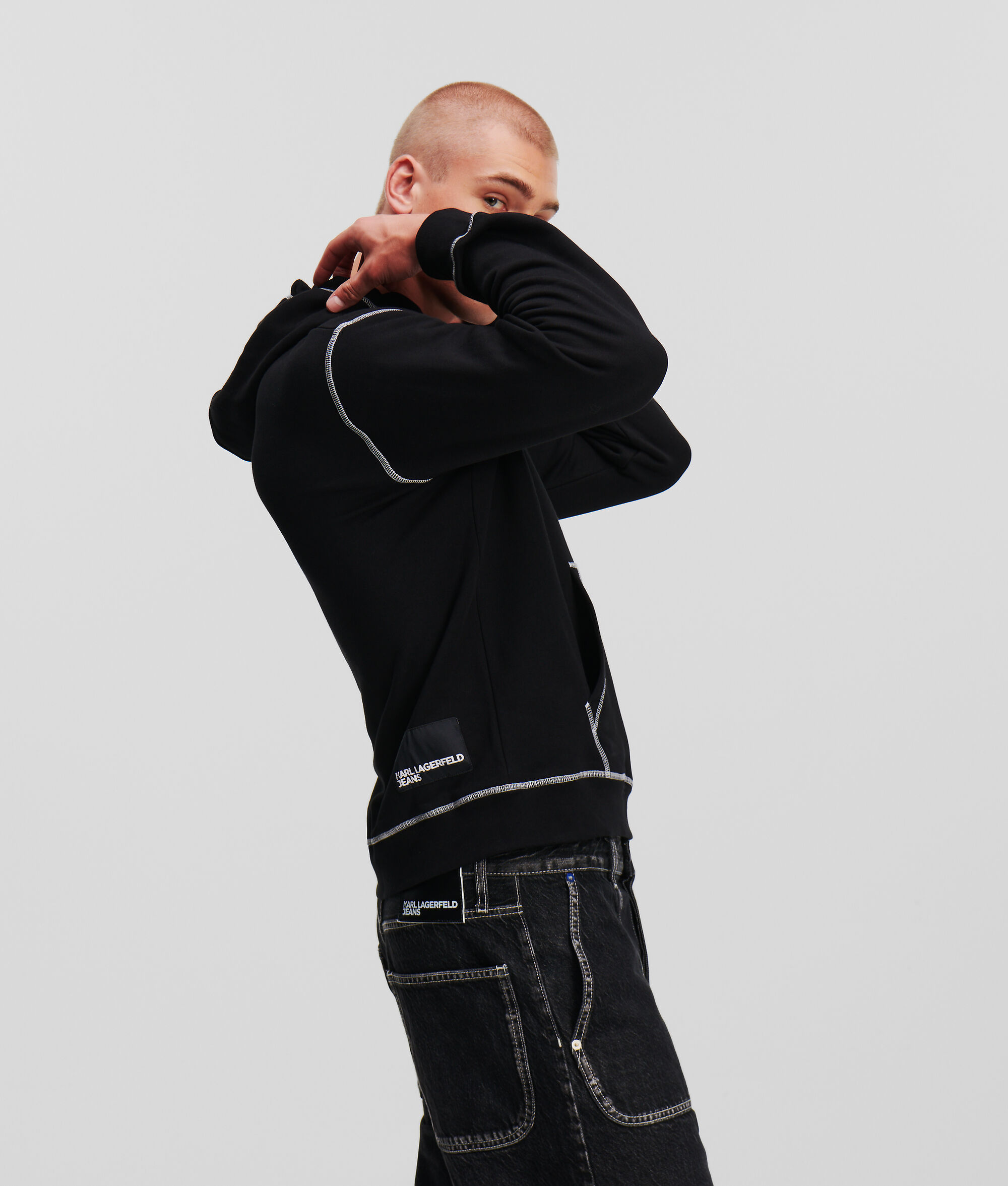 (image for) Lively KLJ CONTRAST STITCH HOODIE